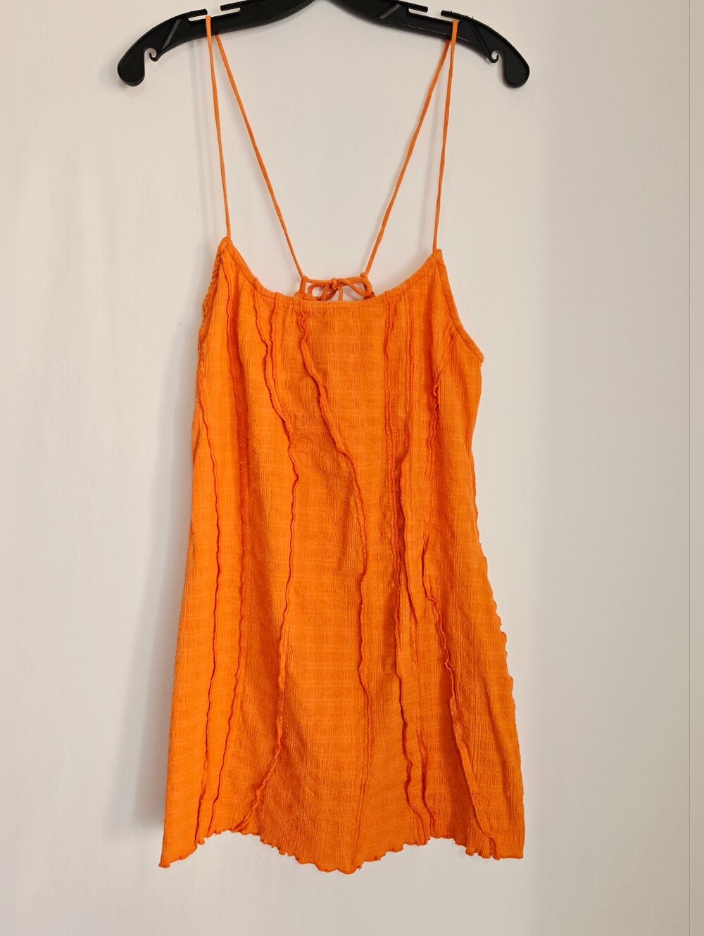 Free People Cotton Linen Gauze Mini Dress Tunic Cover Up Boho Beach Size L